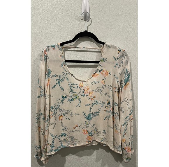 BILLABONG Floral Open Back Blouse - Picture 1 of 4